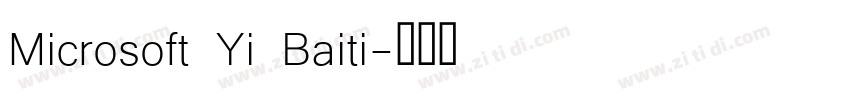 Microsoft Yi Baiti字体转换